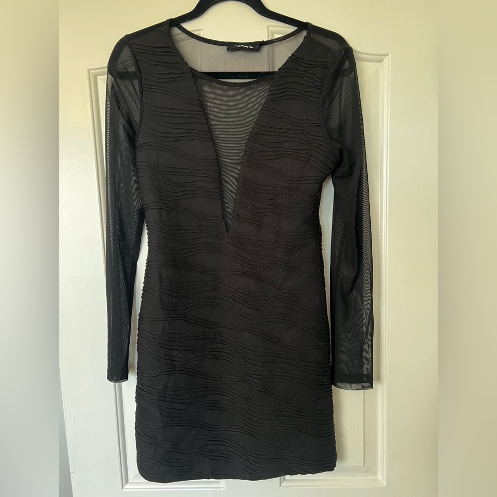 Black mesh dress